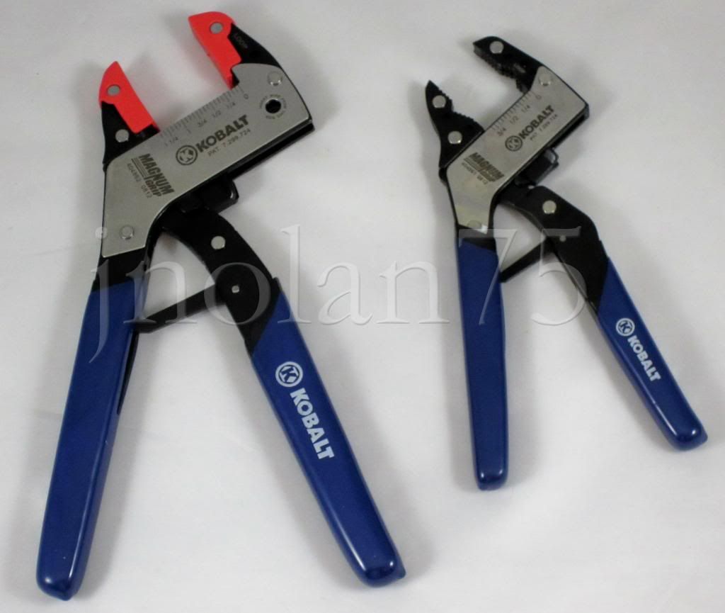 4 piece KOBALT MAGNUM GRIP Self Adjusting LOCKING & SLIP PLIERS SETS