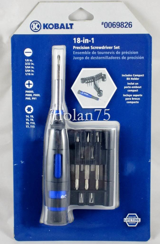 KOBALT 18in1 PRECISION MICRO SCREWDRIVER SET Compact Bit Holder TORX