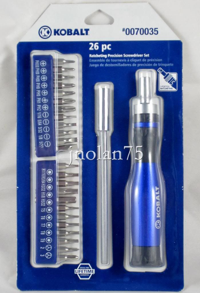KOBALT 26 Pc Ratcheting Mini Micro Precision Screwdriver Set + Ext Bar