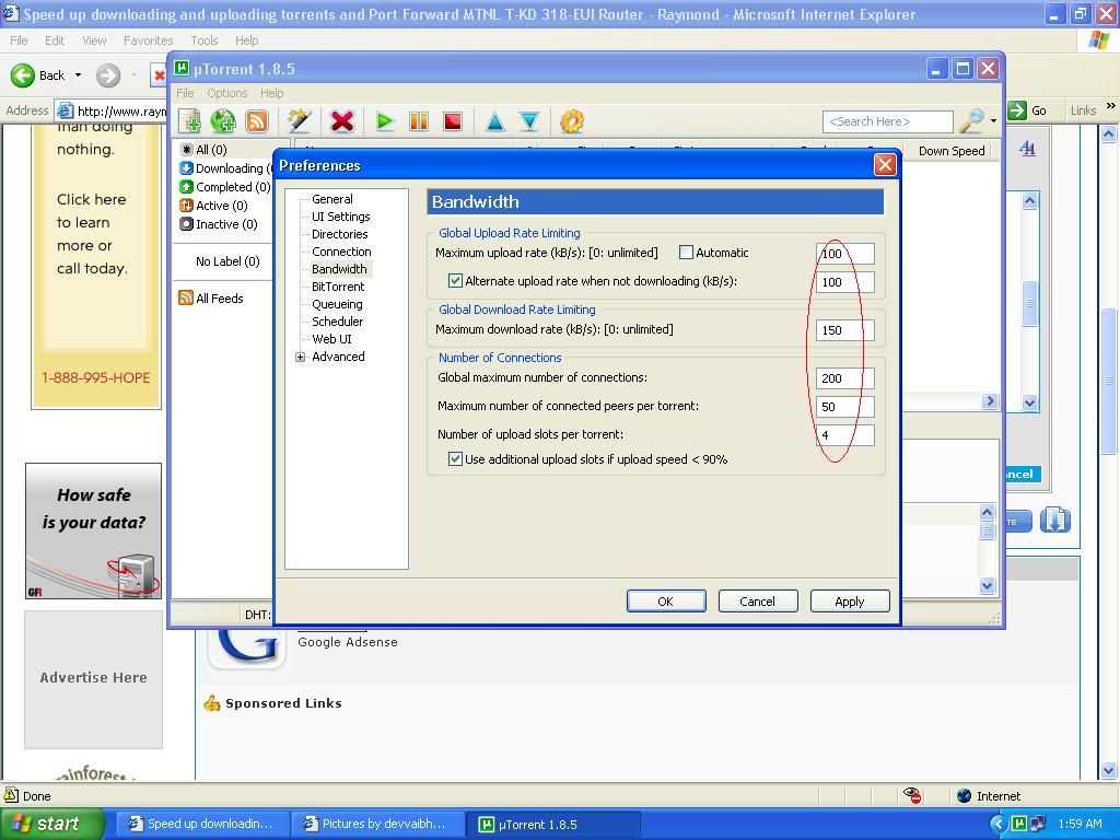 Speed up downloading and uploading torrents | Raymond.CC Forum