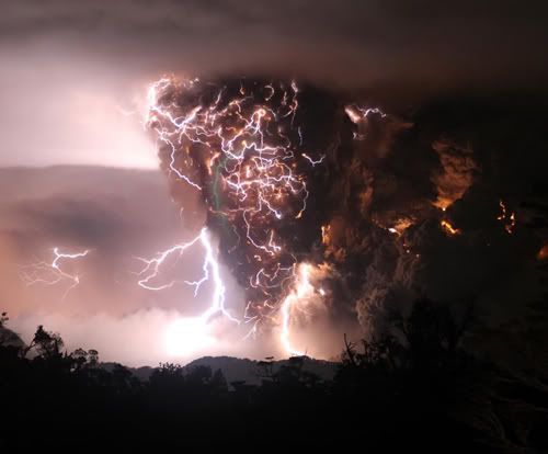 Volcano Lightning Storm Pictures, Images and Photos