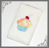 *Celebration Cupcake* Appliqued and Marble Dyed Traditional Style Prefold (BLT/BV)