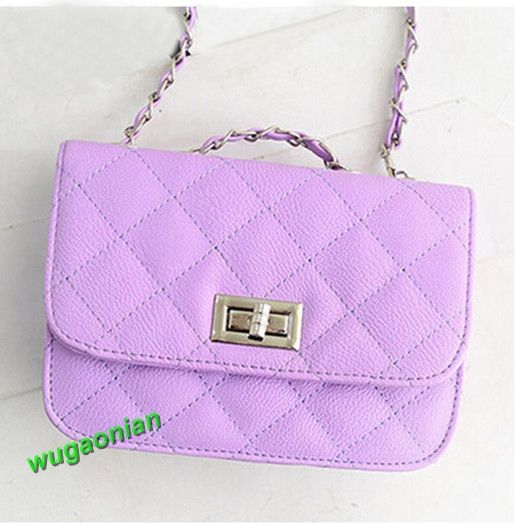 Fashion Korean Style Lady Quilted Leather Chain Crossbody Shoulder Bag