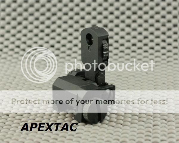 Apextac GG MAD Style Tactical Rail Flip Up Rear Sight  