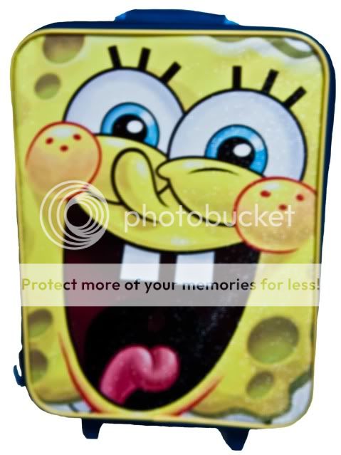 Nick Jr. SpongeBob SquarePants Travel Luggage Suitcase  