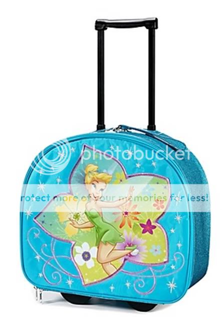 Disney Fairies Tinkerbell Rolling Luggage Suitcase Trolley  