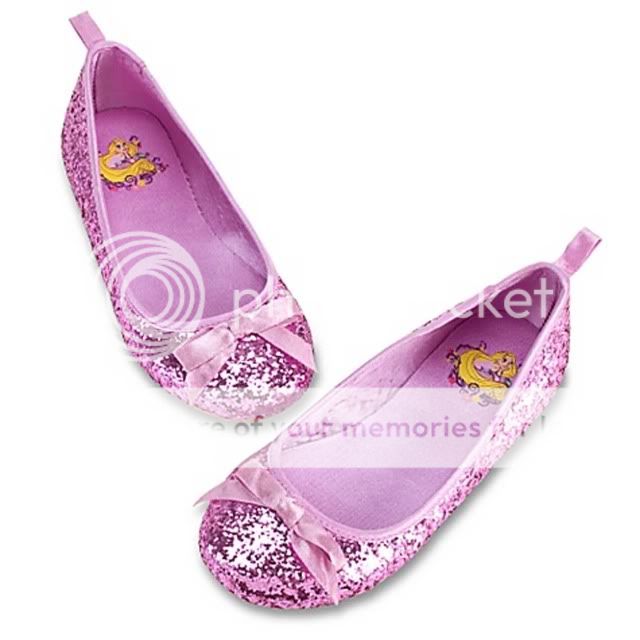 Disney Rapunzel Costume Glitter Tangled Shoes Size 1  