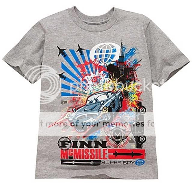 Disney Cars 2 Finn McMissile Organic T Shirt Size 5/6  