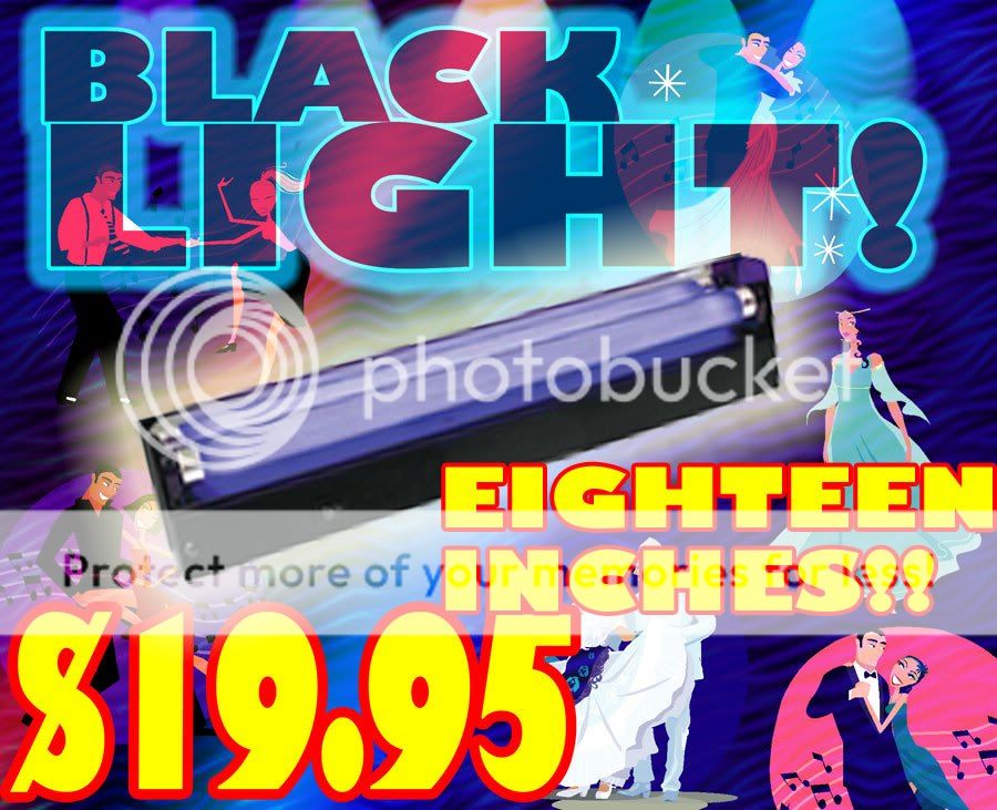 18 BLACK LIGHT BLACKLIGHT UV DJ DANCE CLUB PARTY RAVE  